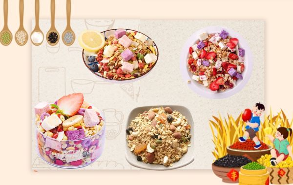 Ăn ngũ cốc giảm cân mix trái cây sấy khô