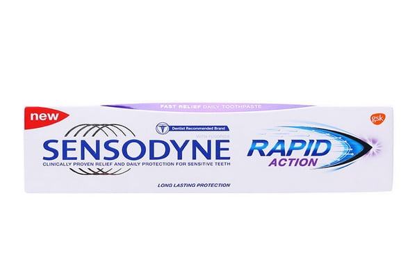 Kem đánh răng tẩy ố vàng Sensodyne Rapid Action Whitening Kem đánh răng tẩy ố vàng Sensodyne Rapid Action Whitening
